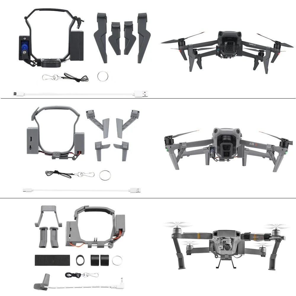 BRDRC 드론 에어드롭 시스템, DJI 매빅 프로, 매빅 3 프로, 에어 3, 장거리 투척 장치, 선물 원격 배송 소품