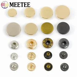 20Sets Meetee Snap Fasteners 10-25mm Metal Snaps Press Studs Buttons for Sewing Jacket Coat Leather Craft Hardware Accessories