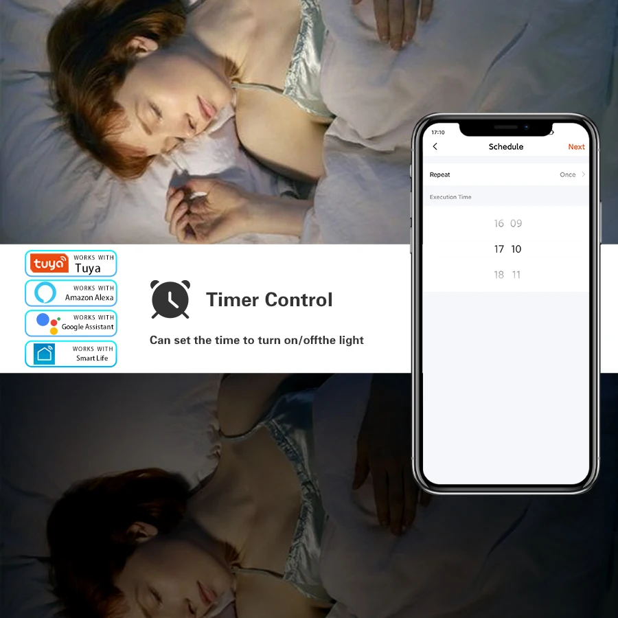 Bild 4: Tuya WiFi Smart GU10 Glühbirne RGB CW WW WiFi LED-Spotlight Kompatibel mit Alexa, Google Assistant und Smart Life App AC 220V