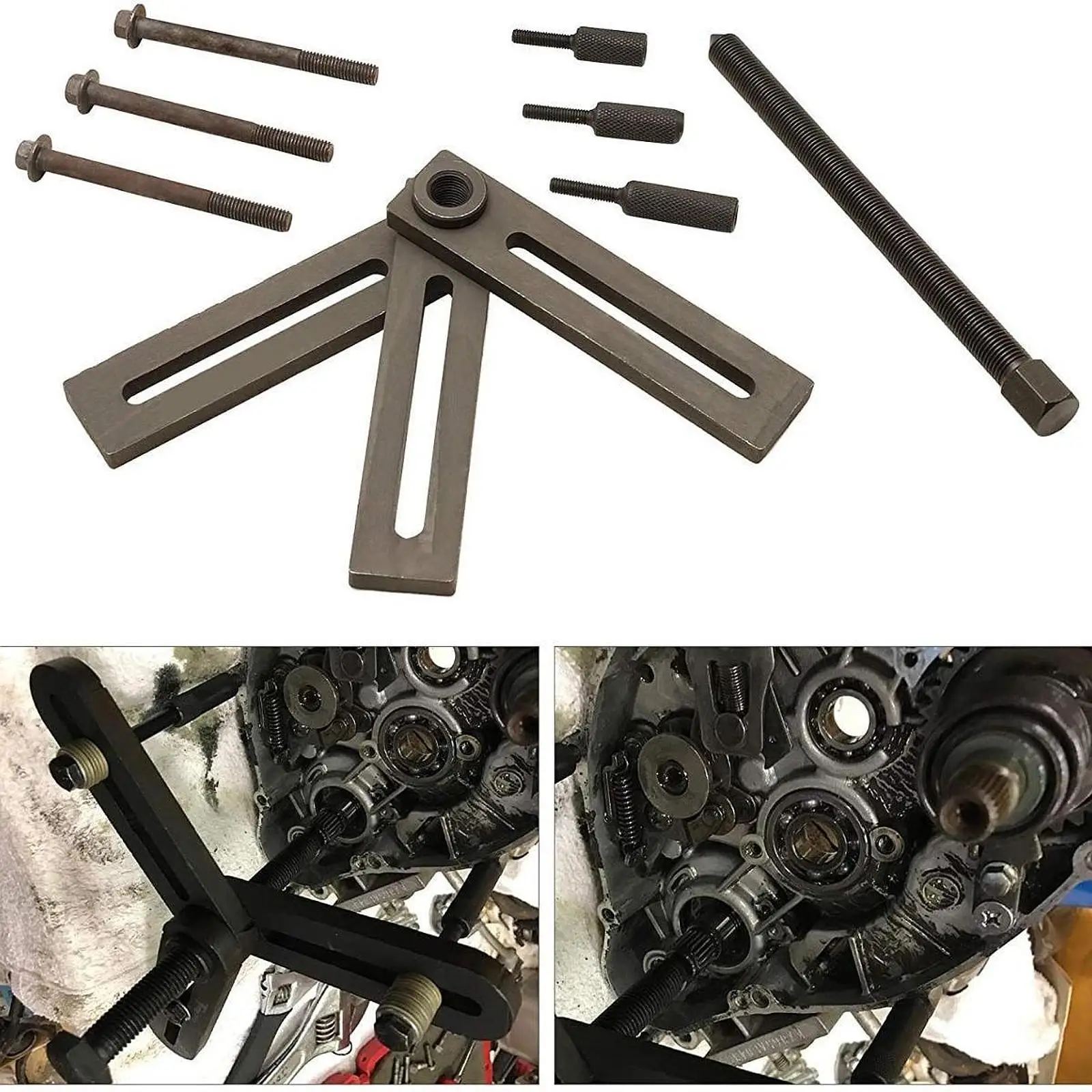 

Motorcycle Crankshaft Separator Unboxing Tool Motorbike Hardware Steel Easy to