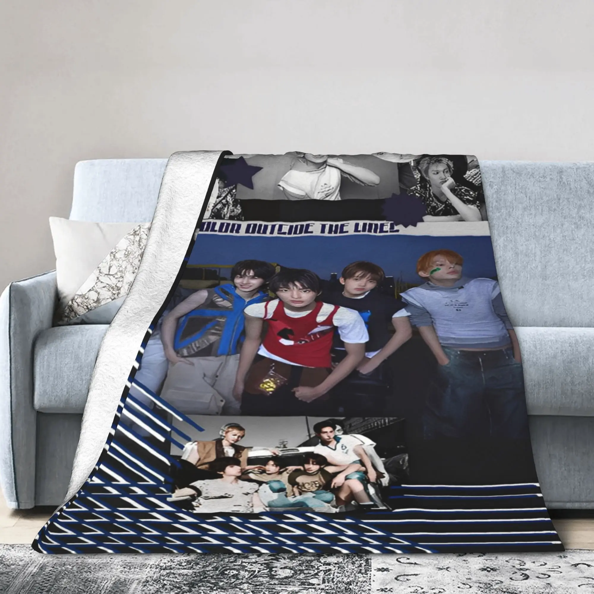

Novelty Design cortis kpop boy band k-pop Blankets Soft Fleece Relax Throw Blanket Machine Washable