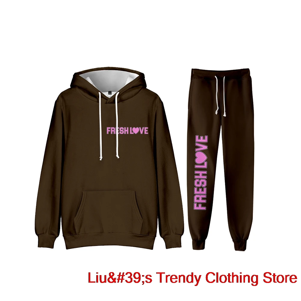 Sturniolo trojaczki zestaw bluz z kapturem bluzy Unisex ze świeżymi, miłosnymi nadrukami, śmieszny zestaw casualowe w stylu Streetwear