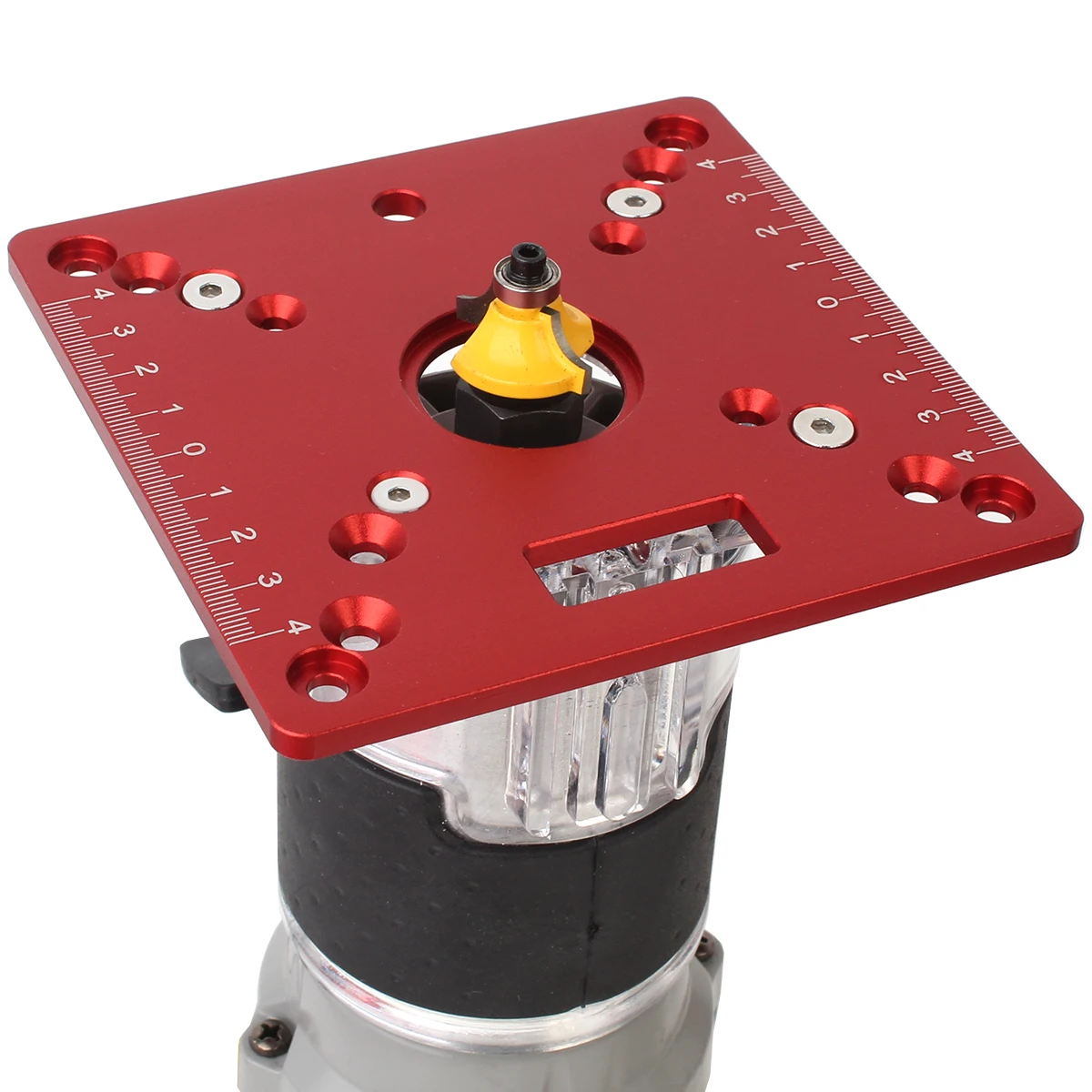 Aluminium Router Table Insert Plate, Mini Square Woodworking Benches Router Flip Plate, Multifunctional Trimming Engraving Table