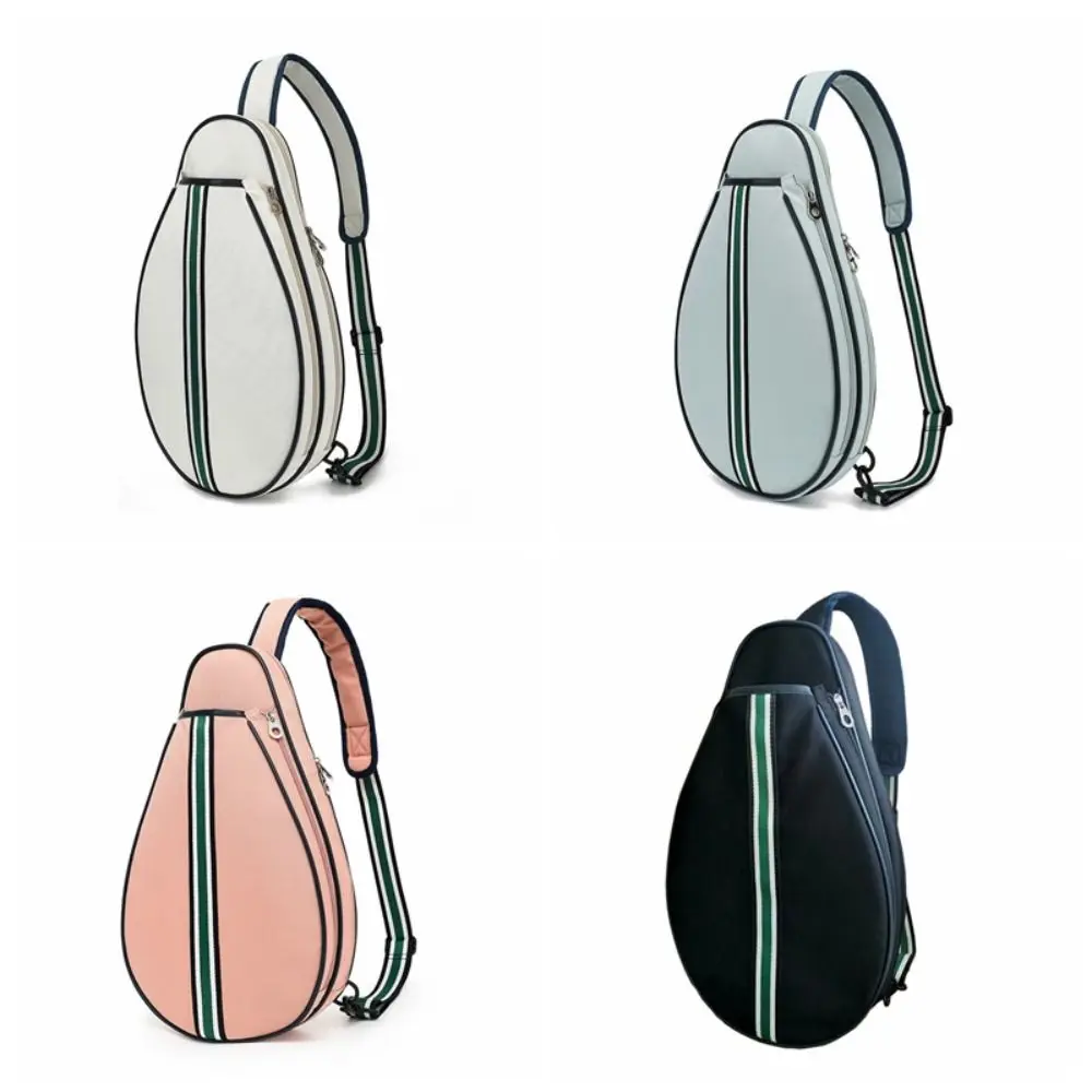 Large Capacity Sports Racket Bag Waterproof Zipper Closure Lightweight Sling Bag Organizer Multipurpose Badminton Racquet Bag