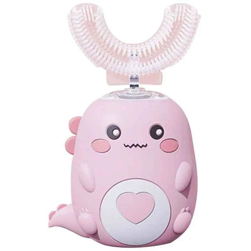 

Детская U-образная 360-градусная умная звуковая электрическая зубная щетка, автоматическая перезаряжаемая мягкая щетина с героями мультфильмов для детей