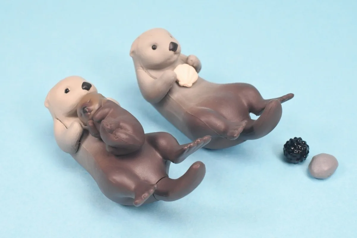 Pra-penjualan Juli 2025 Mainan Kapsul Tarlin Lucu Berang-berang Laut Wajah Rubbin Laut Kombu Bayi Di Perut Angka Ornamen Gashapon Renang