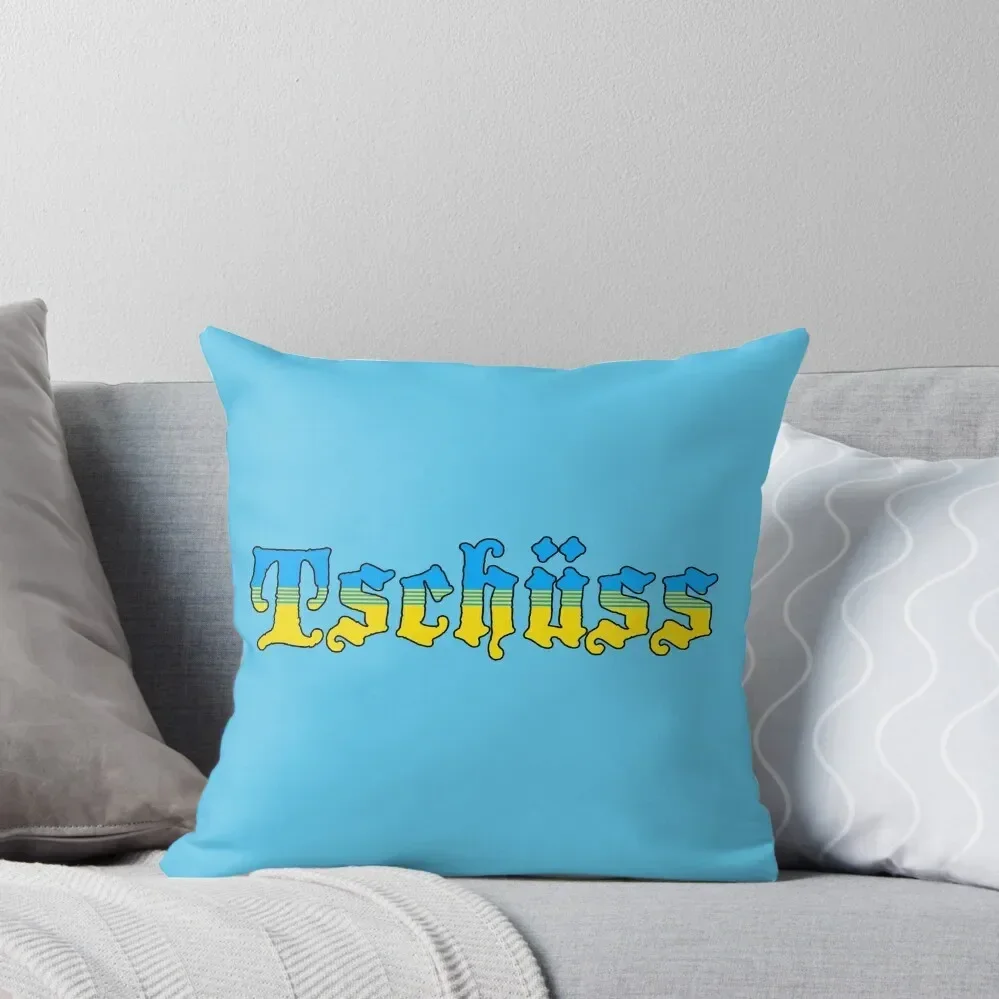 Tschüss (goodbye) German Throw Pillow Throw Pillow Covers Cusions Cover Pillowcase Cushion pillow