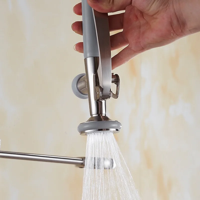 

Kitchen Faucet Chrome Brass Tall kitchen faucet mixer Sink Faucet Pull Out Spray Single Handle Swivel Spout Mixer Taps