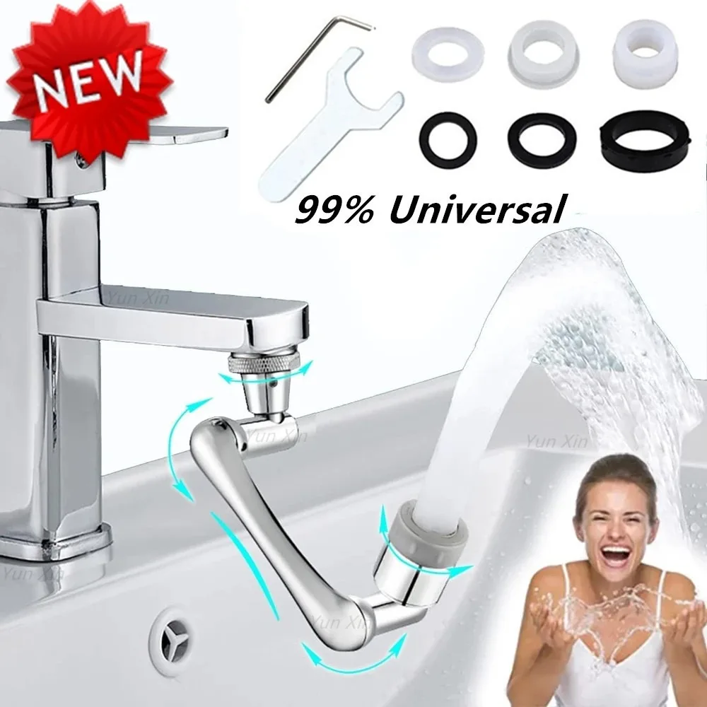 NEW 1080° Rotating Water Faucet Adapter Splash Universal Kitchen Faucet Bubbler Nozzle Water Saver 22/24mm Tap Extender