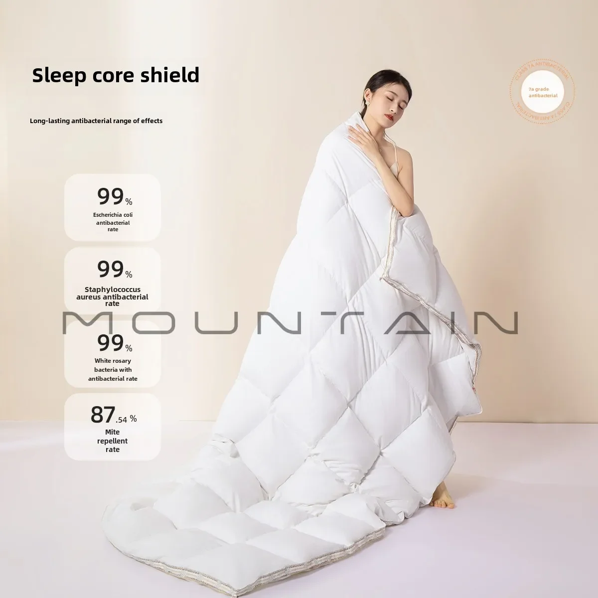 Down white goose down winter quilt warm quilt core two-in-one  double mothe