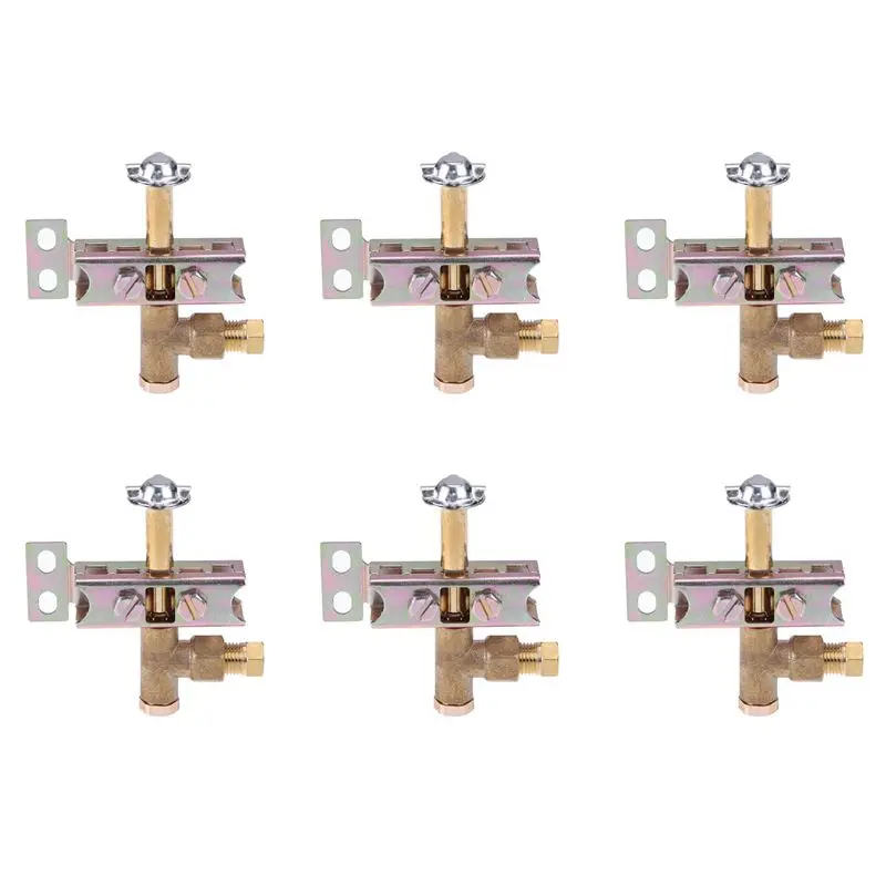 

AT05-6X Pilot Burner One Way Flame Bracket Can Have Natural Or LP Gas 3 Hole Propane /Butane Heavy Pilot Assembly