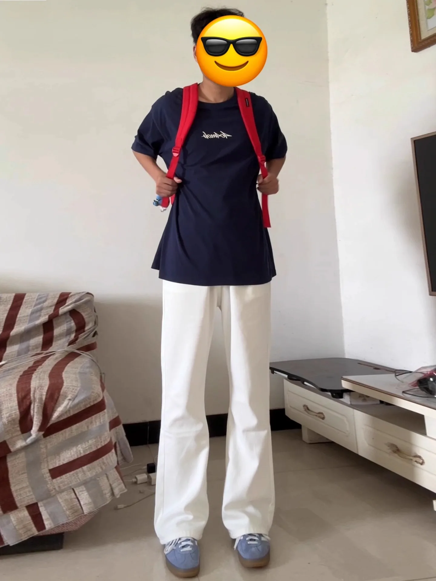 

Cleanfi White Slim Fit Straight Leg Jeans Men's Summer High Waist Extended Length Bootcut Denim Pants Youth Trend Cotton Blend