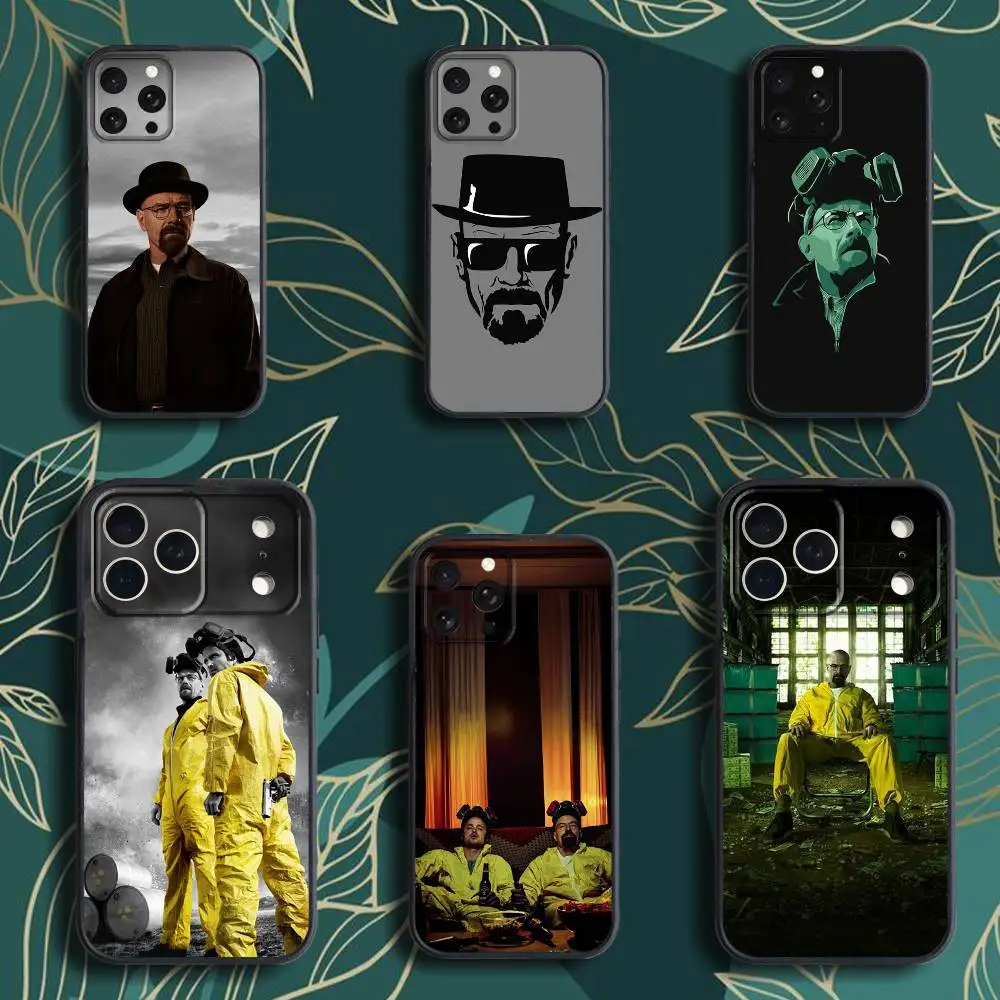 

B-Breaking Bad -HeisenbergS Phone Case For iPhone 17,16,15,14,13,12,Pro,Max,Plus,E,SE4,Air,Mini Black Soft Box