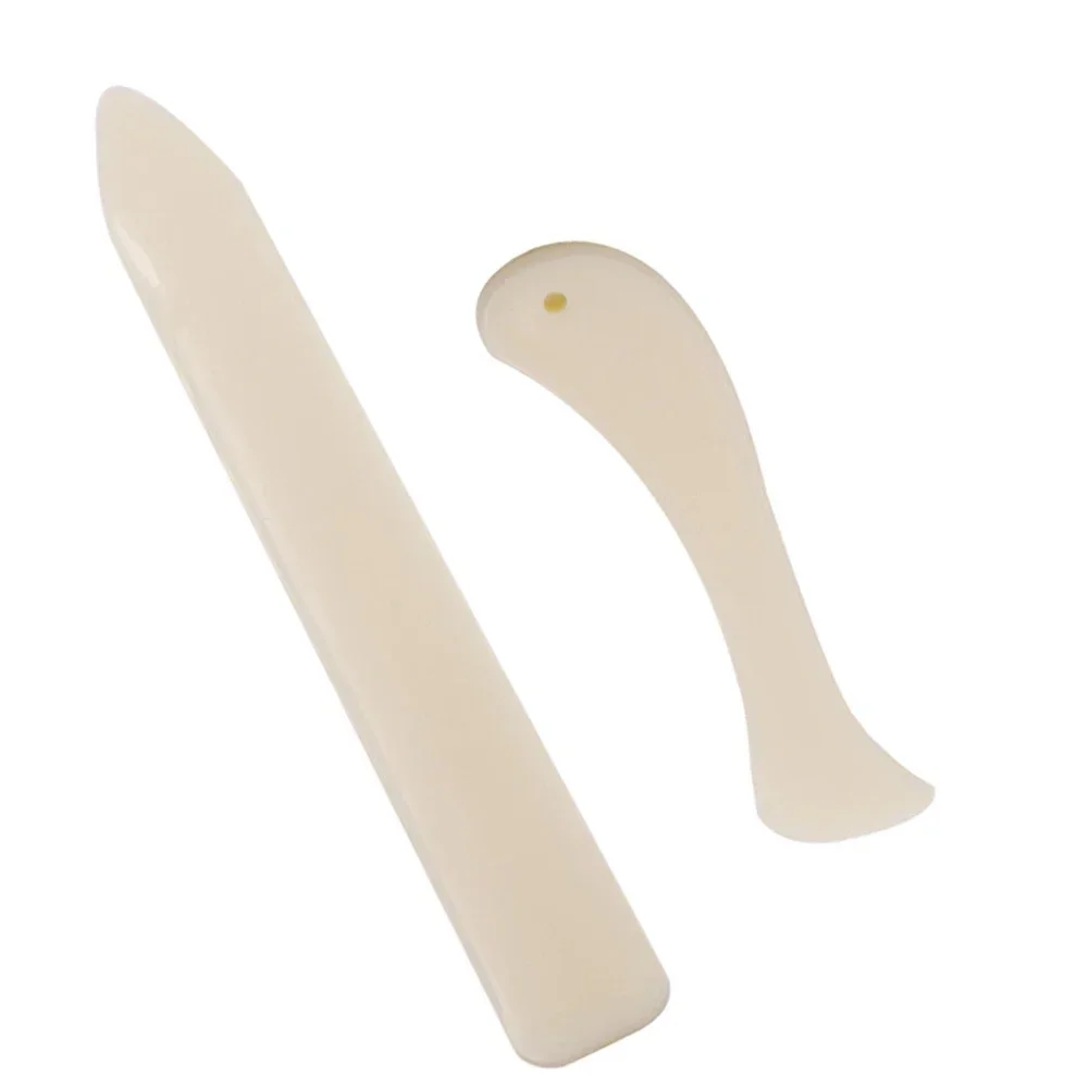 2pcs/set Bone Folder Craft Tools For Scoring Folding Creasing Paper Edge Bookbinding Stain Removing Scraper