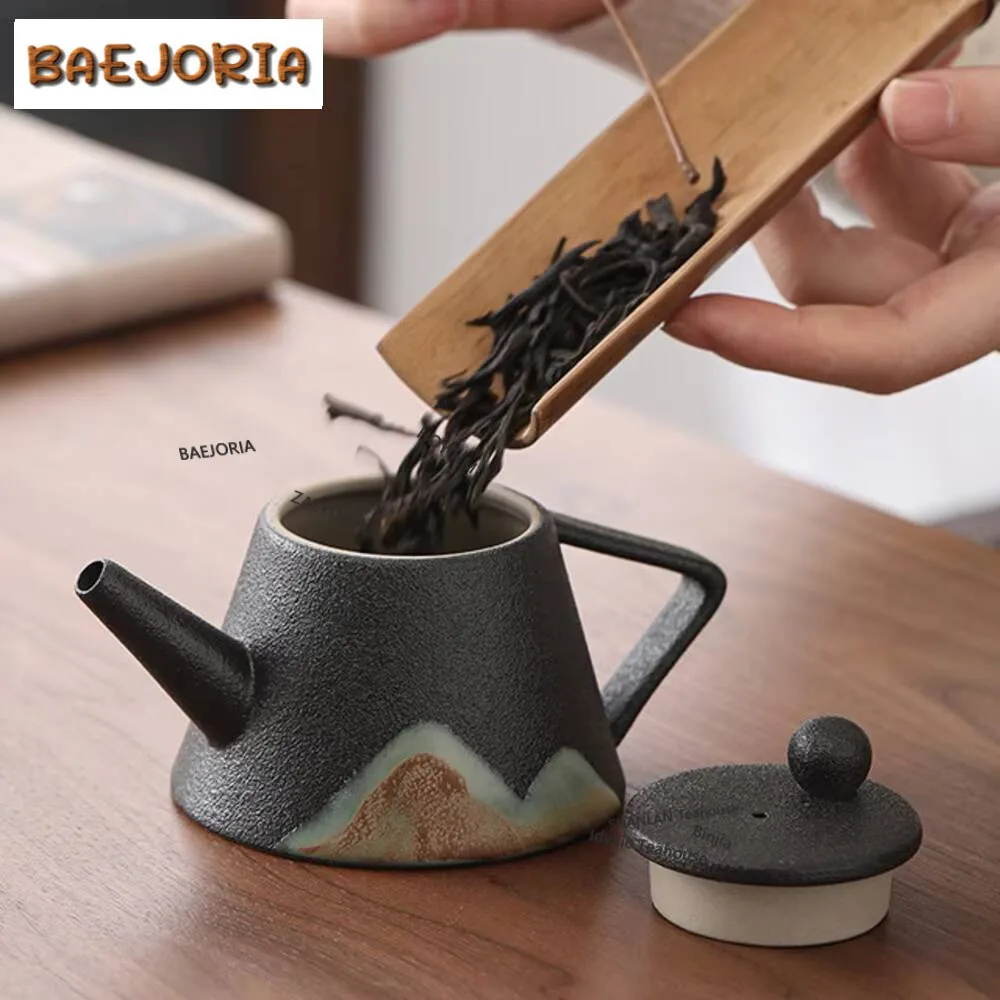 Japanese Hand-painted Mountain Pottery Tea Set Complete Set Ancient Tea Ceremony Set Teapot and Tea Cup Set Chinese Tea Set Gift view 5