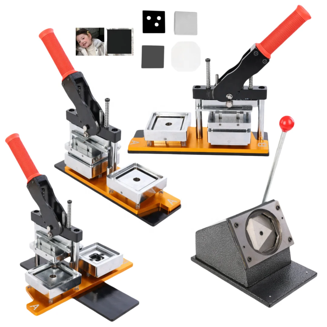 High Quality Manual Square Fridge Magnet Photo Making Machine Kit For Small Business Craft Projects Fridge Magnet Product Making