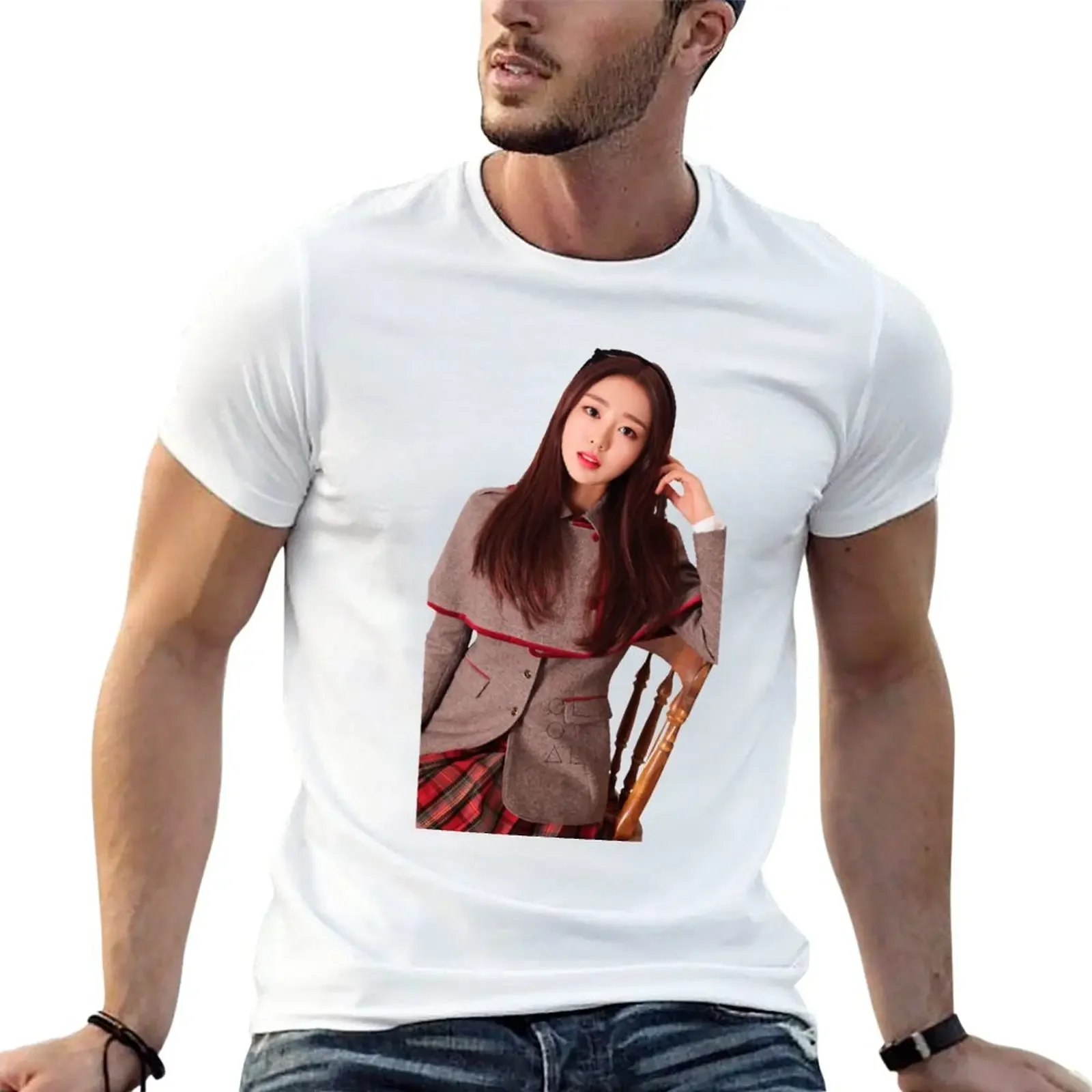 

yves from loona official photoshoot T-Shirt for a boy anime clothes funnys Men's t shirts