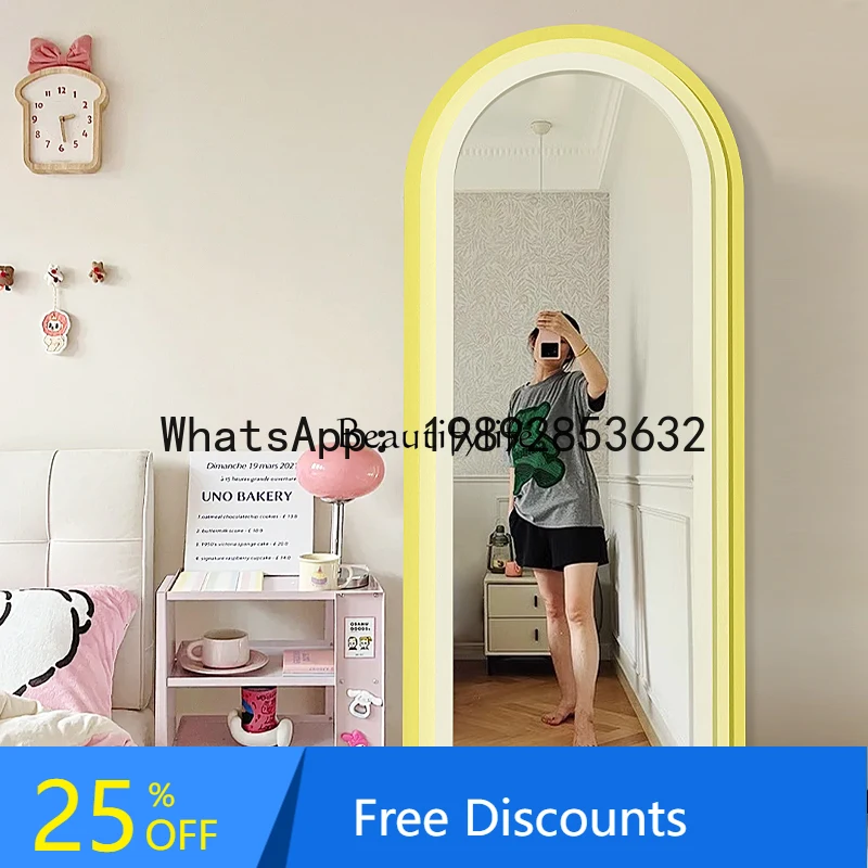 

CC *Floor-to-ceiling mirror decorative arched household full-length mirror