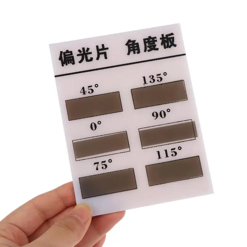 LCD Polarizer Test Panel 0/45/90/135 Degree High Transmittance Polarizing Film for Digital Product Screen Repair Use