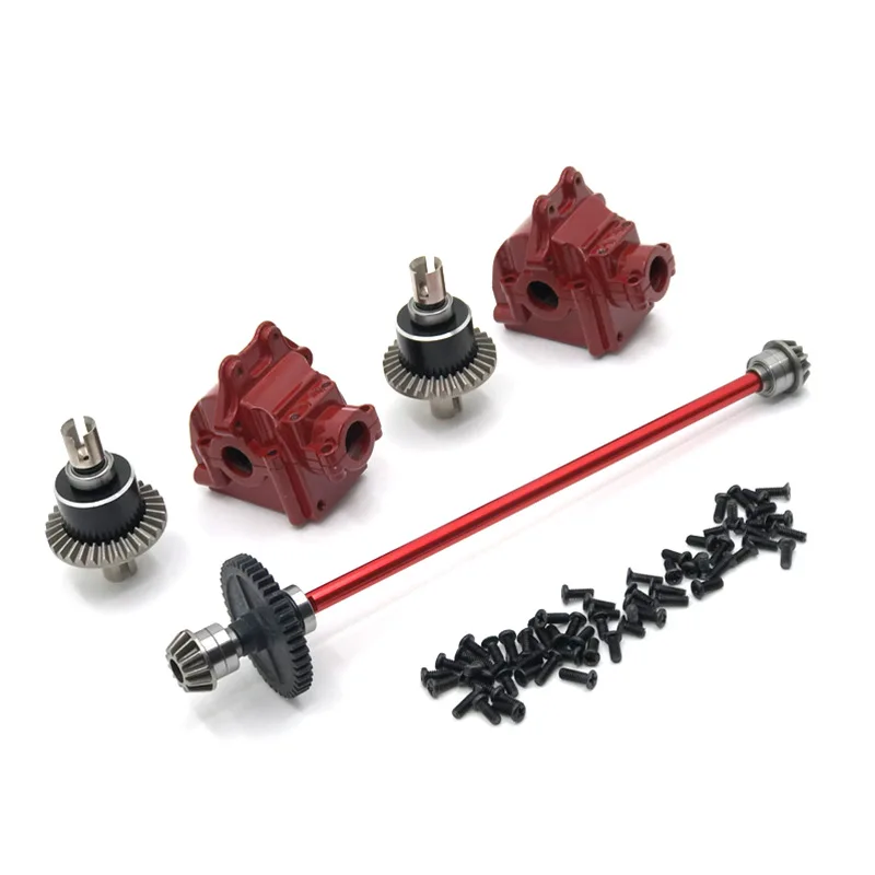 Upgrade Metal Center Drive Shaft Assembly Gearbox Differential Kit For Wltoys 144010 144001 144002 parts