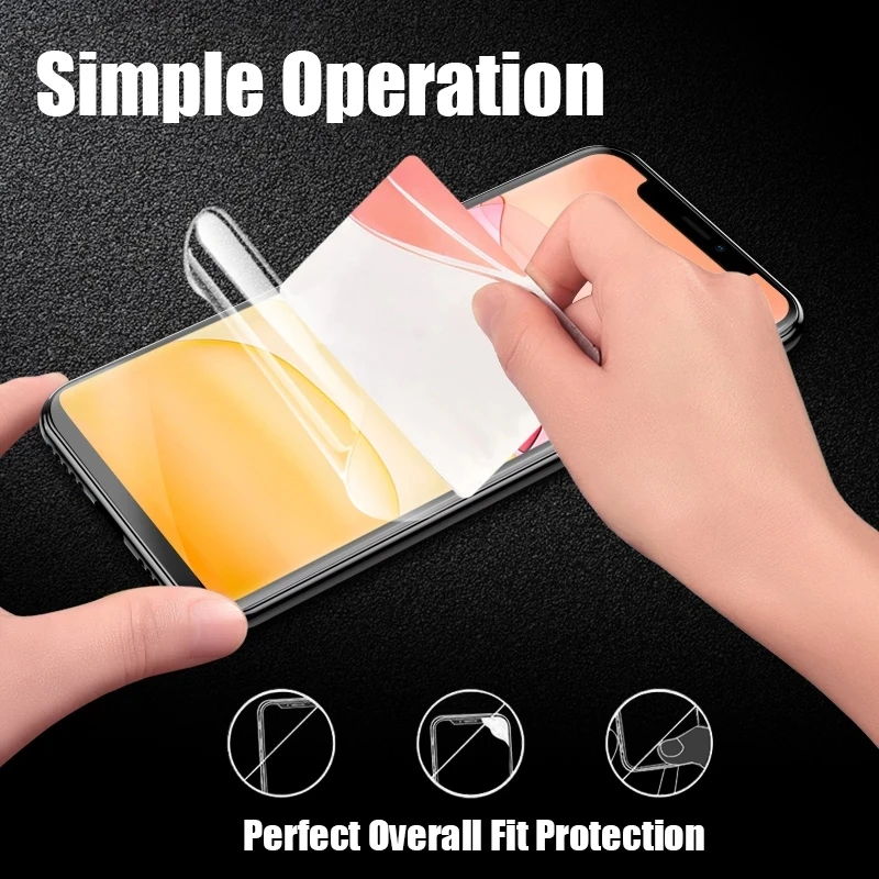 Full Cover Hydrogel Film For iPhone 13 7 8 Plus 6 6s Screen Protector 11 12 13 Pro mini XR X XS Max SE 2020 Film Not Glass image 5