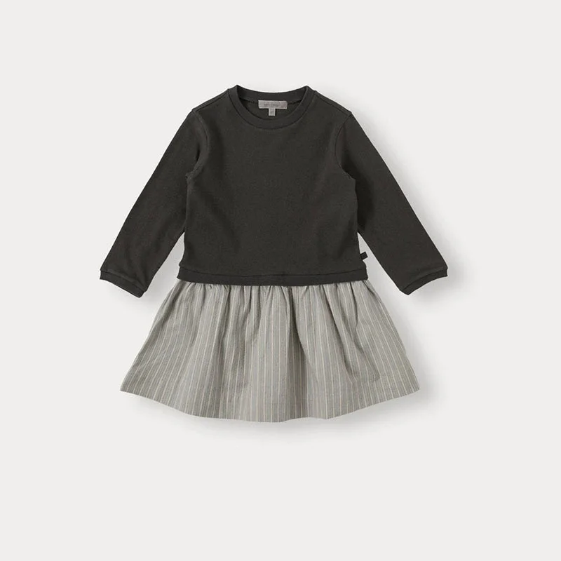 Girls Splicing Dress 2026 Autumn Long Sleeve Kids Sweat Dress Sisters Match Clothes  Soft  Comfortable