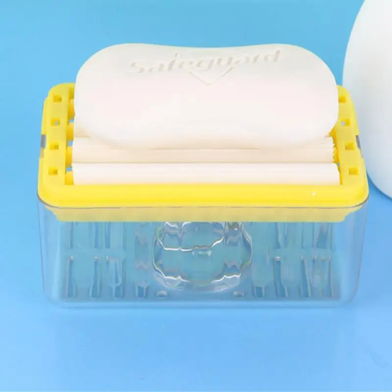 New Hand Free Scrubbing Soap Box Multifunctional Bubble Box Household Automatic Soap Drain Roller Laundry Soap Drainage Type