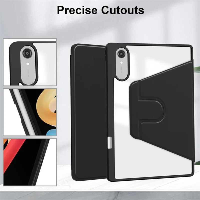 Etui do Lenovo Idea Tab Pro Gen 2 z uchwytem na rysik, obrotowe o 360 stopni, przezroczyste, twarde etui akrylowe do tabletu Idea Tab Pro Gen2 13 cali. — zdjęcie produktu 6
