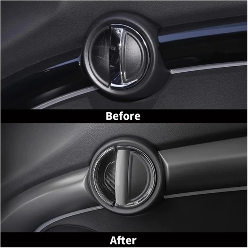 

Топ!-наклейки, внутренняя ручка, крышка из настоящего углеродного волокна, внутренние дверные ручки автомобиля для Mini Cooper F56