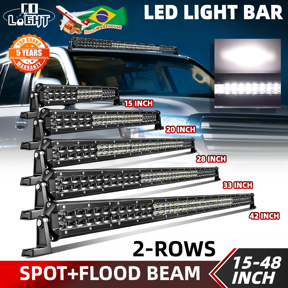 

CO LIGHT 42 Inch LED Light Bar 12D Lens Waterproof Off Road Driving Lights Spot Flood Beam Combo Double Row for Pickup Trucks