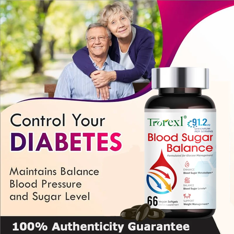 Blood Sugar Supplements Blood Sugar Balance Insulin Maintain Sugar Metabolism Support Diabetes and Cardiovascular Health