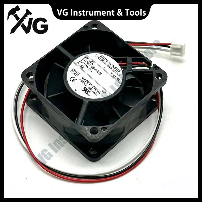 For  New NMB-MAT 2410ML-05W-B79 EQ4 DC 24V 0.25A 60x60x25mm 3-Wire Server Cooling Fan