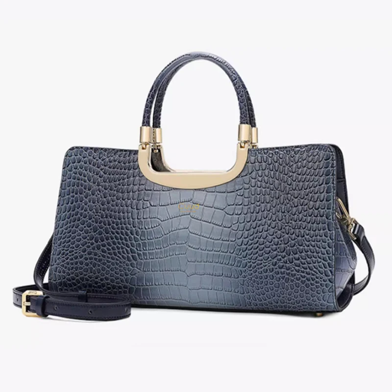 

Genuine Leather Handbag for Women, Luxurious Handbag, Crocodile Pattern, Atmospheric, Luxury, New, 2022