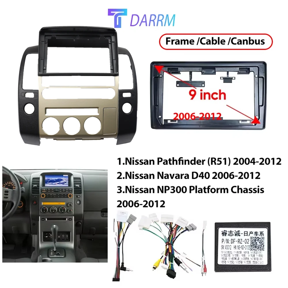 

TDARRM 9-дюймовый автомобильный аудиорамный адаптер для Nissan Pathfinder/Navara 2004-2014 RHD Android радио комплект приборной панели головное устройство