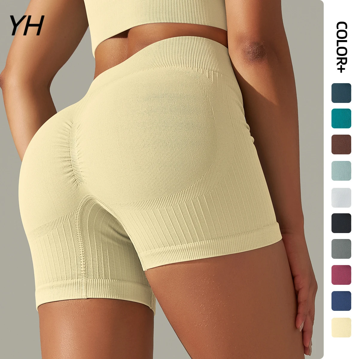 Sports Shorts For Women Cycling Jogging Fitness Scrunch Butt Shorts High Waist Push Up Gym Shorts Women Workout Yoga Clothing