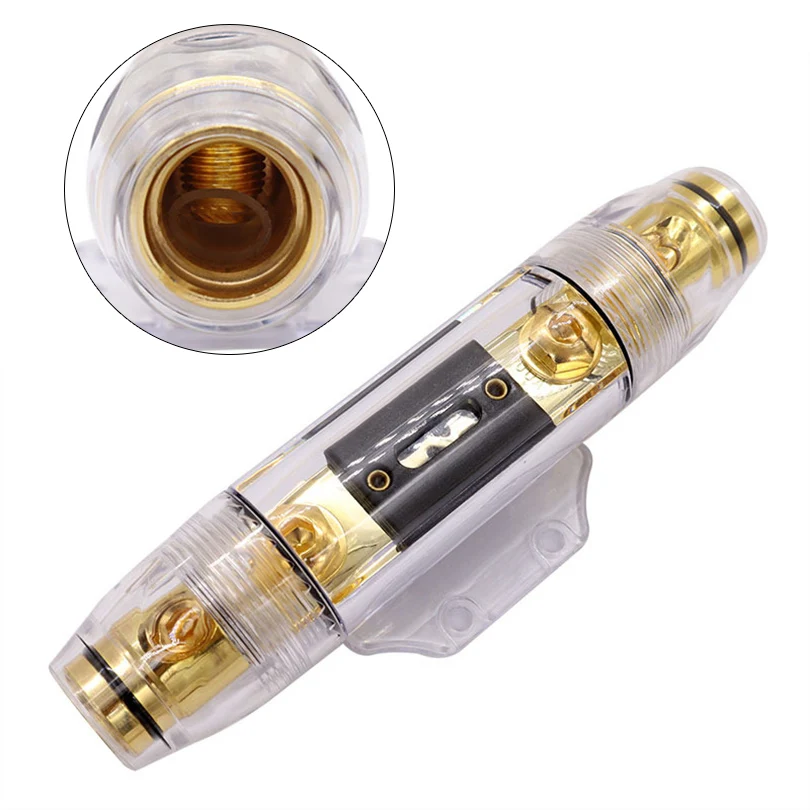 

Предохранители для автомобильных динамиков, держатели предохранителей калибра 0 / 2 AWG In Line, блок предохранителей AGU с предохранителем 100A для автомобильного усилителя звука, сабвуферы