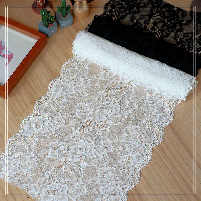 30cm wide stretch soft black and white lace underwear accessories clothes accessories fabric handmade diy