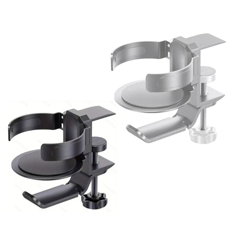 

Solid Desk Headphone Mount with 360Degree Swivels and NonSpill Cup Holder N2UB