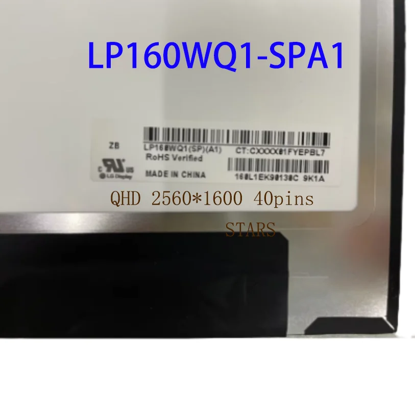 16.0Inch LP160WQ1-SPA1 LP160WQ1 SPA1 For LG Gram LCD Display Screen Matrix Replacement 2560*1600 IPS eDP 40pins