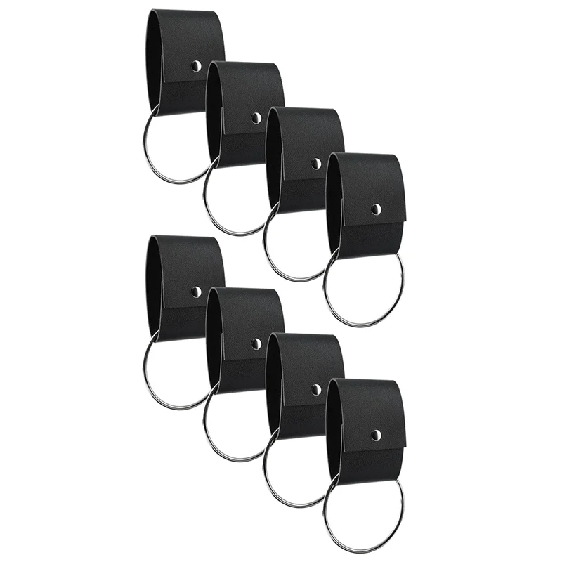 -A14E 8 قطعة حامل حلقة المناشف الجلدية والمعدنية للمطبخ حامل المناشف الأطباق مع حلقة باب الفرن شماعات هدايا للمنزل