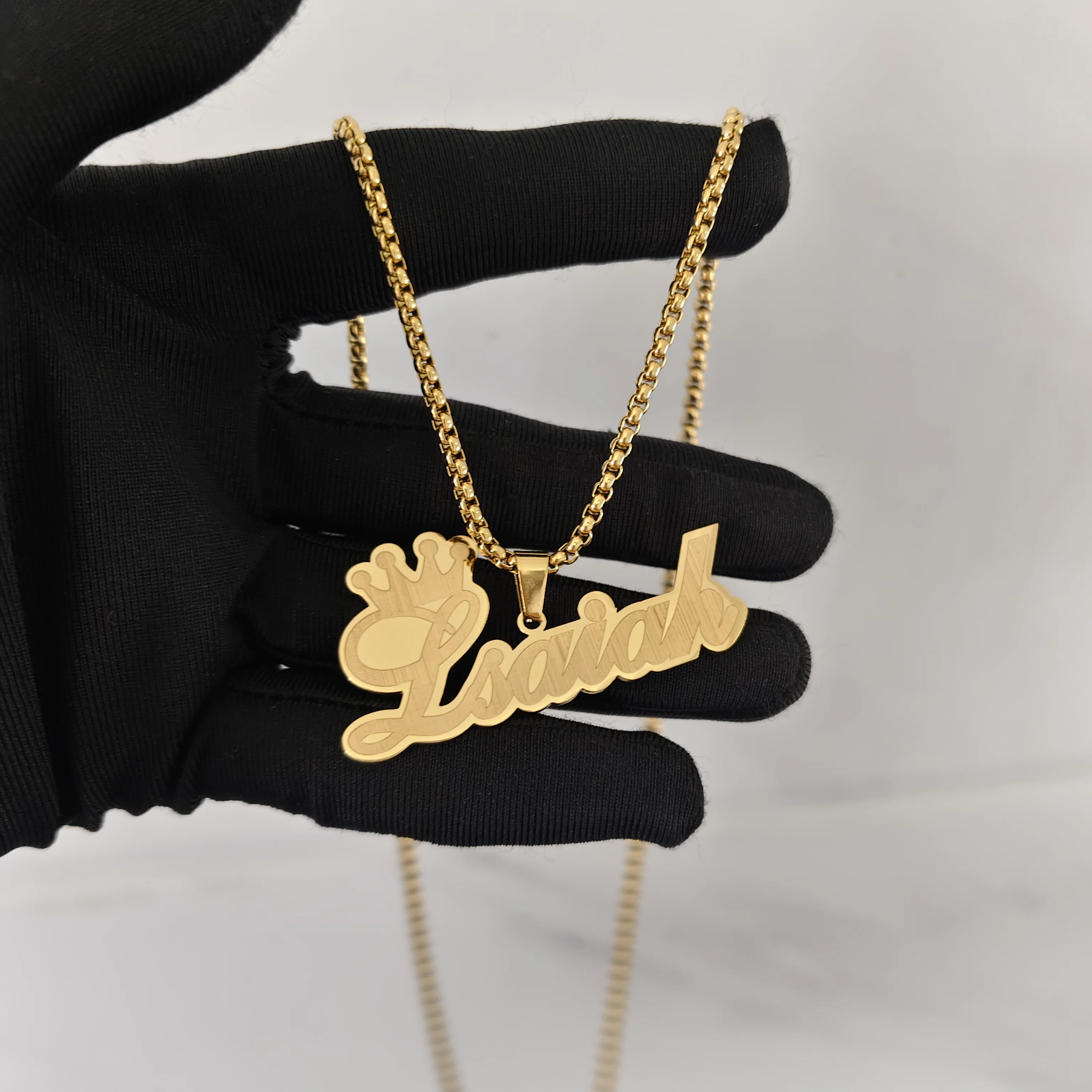 DHQH جديد بالجملة اسم شخصي قلادة مخصصة رسالة/شعار قلادة هدية عيد الحب مبيعات المصنع مباشرة #4