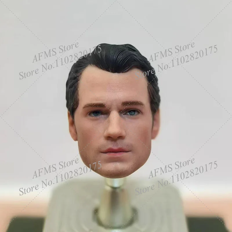 1/12 남자 군인 헨리 카빌 헤드 스컬 프트 슈퍼 히어로 모바일 아이 헤드 조각 맞는 6 인치 Manipple Studio/Mezco 액션 피규어 바디