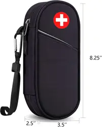 Travel Medication Organizer Bag for Emergency Medical Supplies  2 EpiPens Insulated Pouch Survival Kit  Camping Equipment