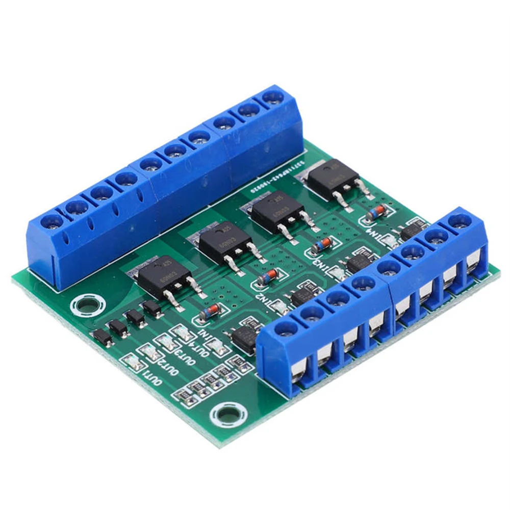 4 Channel PWM MOSFET Switch Controller – Optocoupler Isolated Driver Board For LED Lighting & DC Motor Control