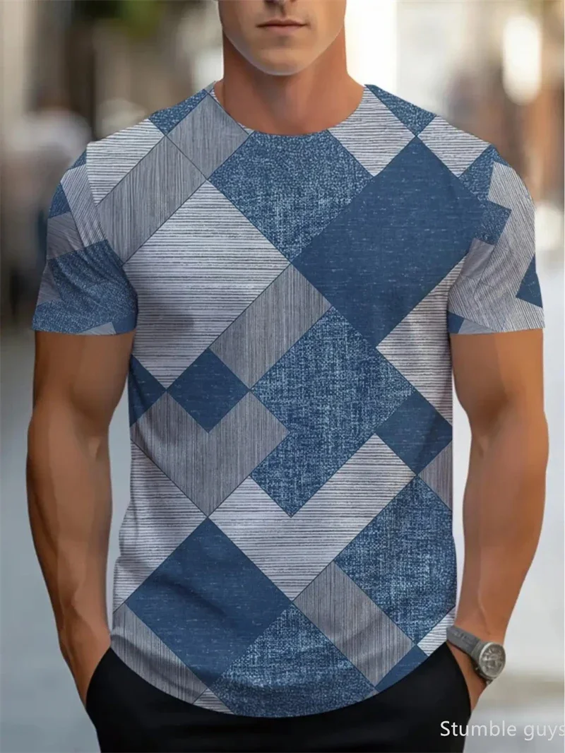2026 New Men's Oversized Casual Tee Summer Anime Graphic Short Sleeve Breathable Lightweight Loose Sports Jersey Tops