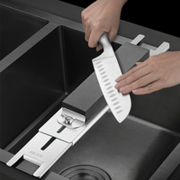 Thickened sink sharpening bracket stainless steel household new adjustable sharpening stone fixed artifact