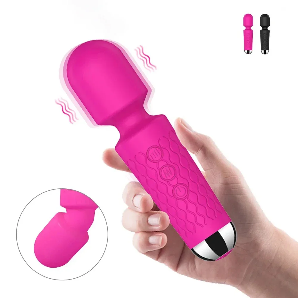 20 modos forte mini vibrador vara mágica carregamento usb feminino mamilo clitóris masturbador g-ponto estimulador brinquedos sexuais para mulher