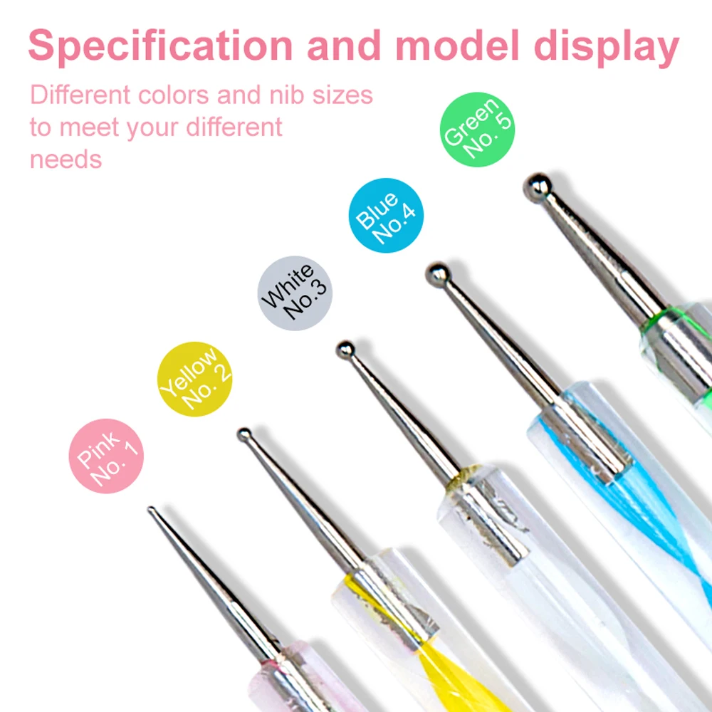 Juego de 20 piezas de pinceles para decoración de uñas, Gel acrílico UV, dibujo, punteado, pincel para manicura, polvo líquido, tallado, herramienta de cepillo para uñas de Gel DIY