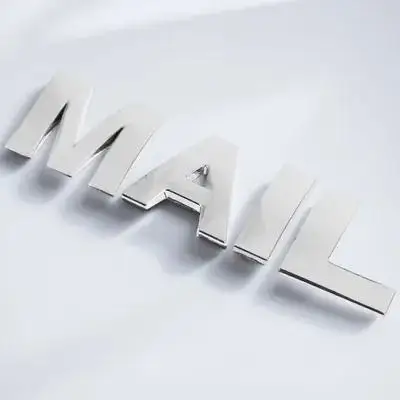 4Pcs Mail Letter Box Alphabet Sticker Metal Letters Longlasting Adhesive Backing for Mailbox Metal Letters for Mailbox