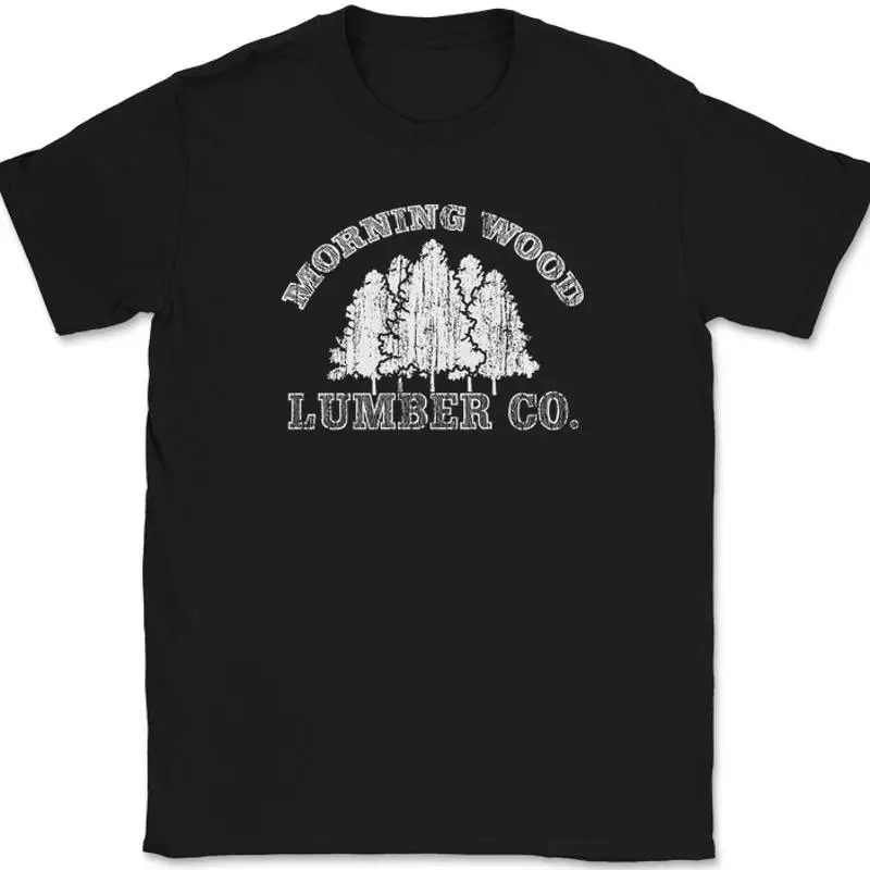 

Футболка Morning Wood Lumber Co, забавная деревянная юмористическая шутка, подарочная новинка, футболка
